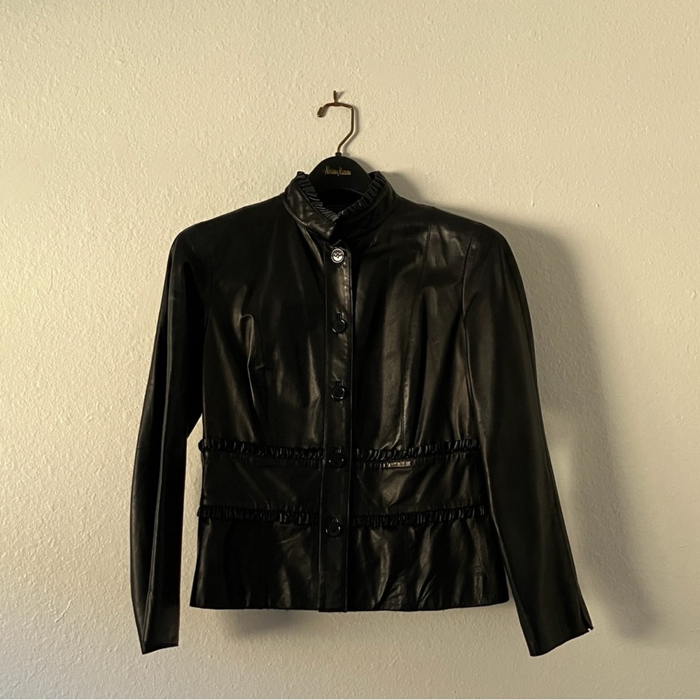 Black Per Se Leather Jacket